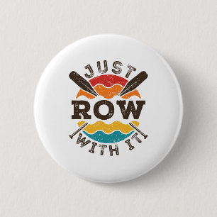 Badge Rond 5 Cm Rangez-vous avec le Cool Retro Rowing Team Oars