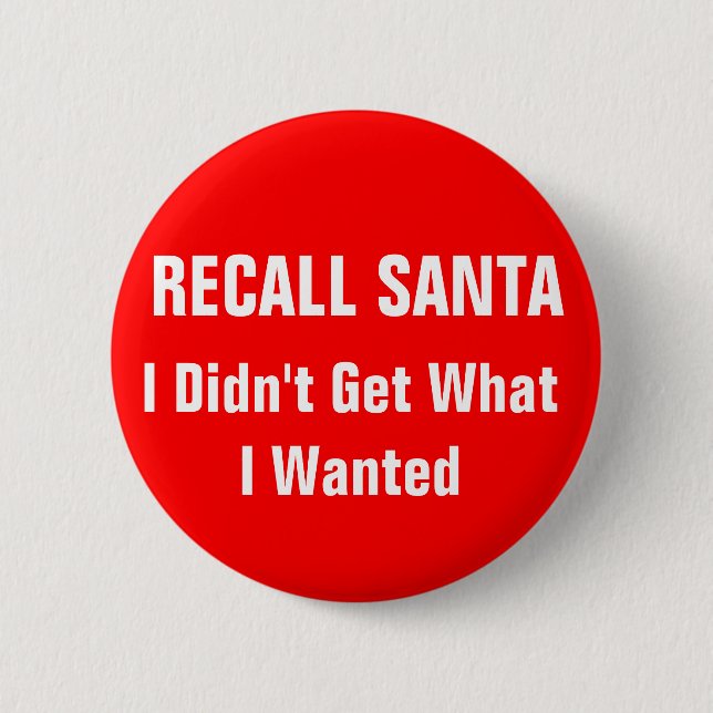 Badge Rond 5 Cm Rappel Père Noël (Devant)