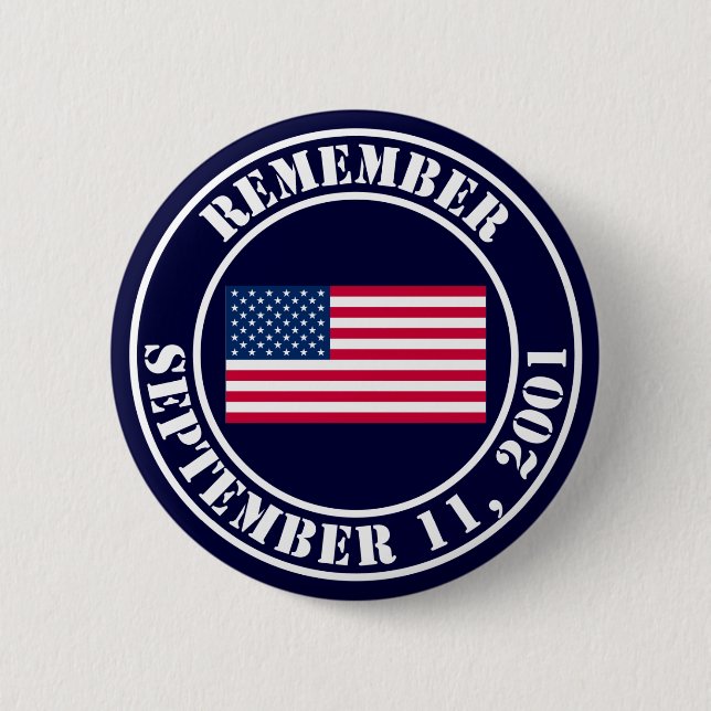 Badge Rond 5 Cm Rappelez-vous 9/11 (Devant)