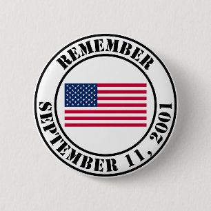 Badge Rond 5 Cm Rappelez-vous 9/11