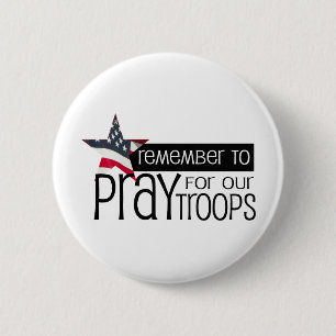Badge Rond 5 Cm Rappelez-vous de prier pour nos troupes