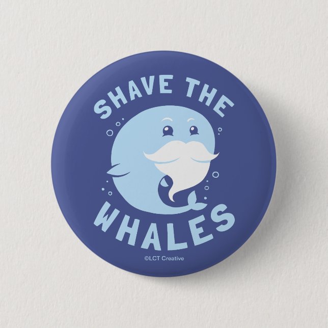 Badge Rond 5 Cm Raser Les Baleines (Devant)