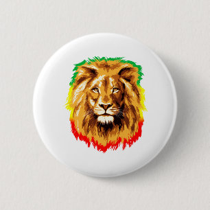 Badge Rond 5 Cm Rasta Lion de Juda