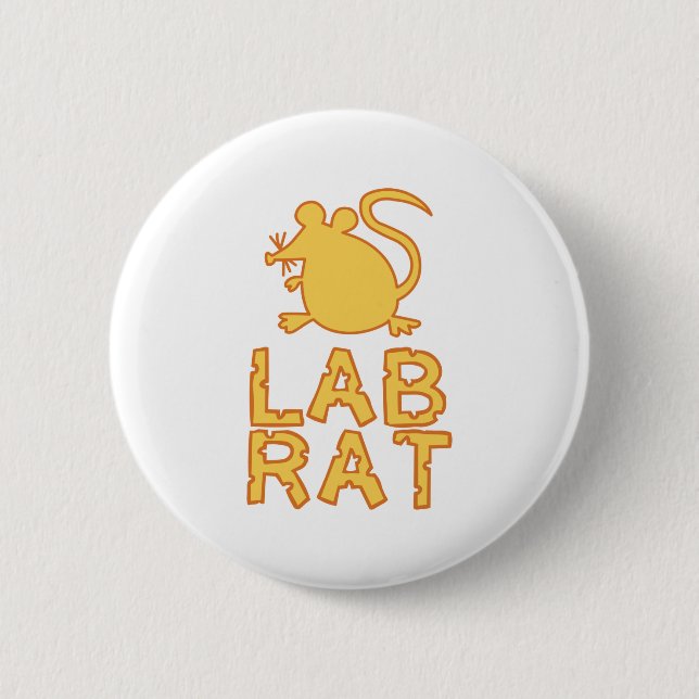 Badge Rond 5 Cm Rat de laboratoire de fromage (Devant)