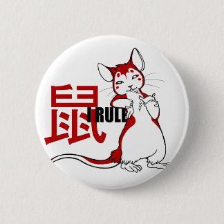 Badge Rond 5 Cm Rat de règle du zodiaque I