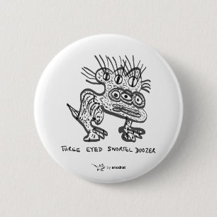 Badge Rond 5 Cm Rat de Snod : Snortel observé par trois Doozer