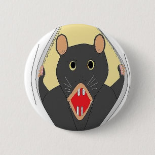 Badge Rond 5 Cm Rat éclatant