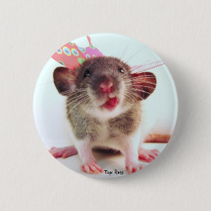 Badge Rond 5 Cm Rat idiot de Flutterby