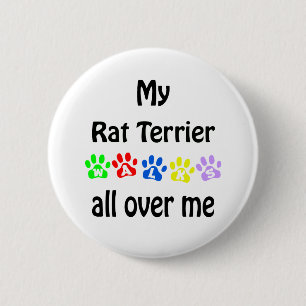 Badge Rond 5 Cm Rat Terrier Walks Design