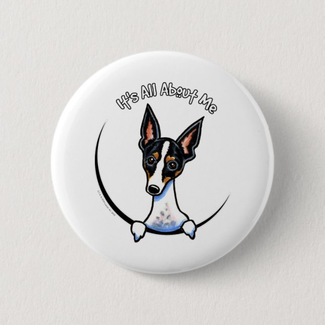 Badge Rond 5 Cm Rat Tricolore Terrier IAAM (Devant)