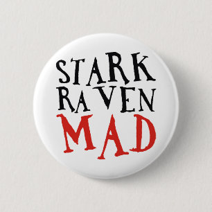 Badge Rond 5 Cm Raven rigide fou