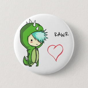 Badge Rond 5 Cm Rawr veut dire l'amour