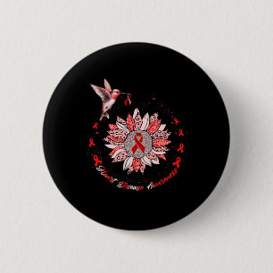 Badge Rond 5 Cm Rayon de tournesol Colibri