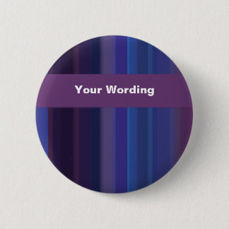Badge Rond 5 Cm Rayures bleues pourpres à la mode -