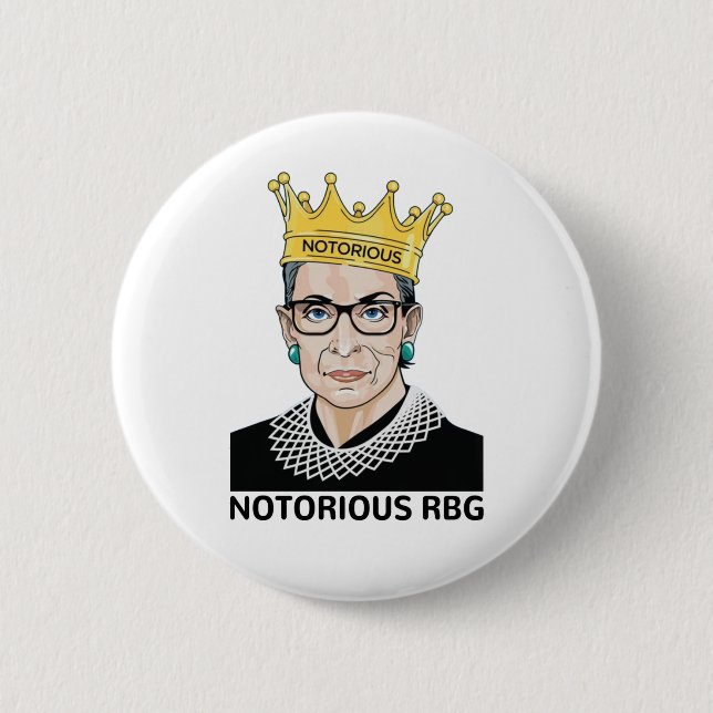 Badge Rond 5 Cm RBG NOIR - Ruth Bader Ginsburg (Devant)