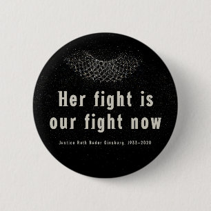 Badge Rond 5 Cm RBG : Son combat est notre combat maintenant.