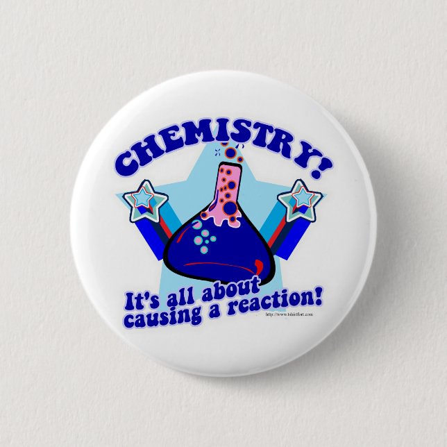 Badge Rond 5 Cm Réaction chimique (Devant)