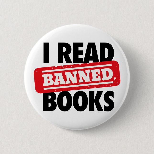 Badge Rond 5 Cm Read Banned Books Button (Devant)