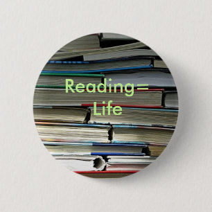 Badge Rond 5 Cm Reading=Life