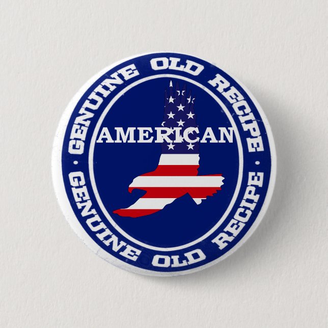 Badge Rond 5 Cm Recette authentique américaine (Devant)