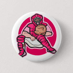 Badge Rond 5 Cm Receveur rose