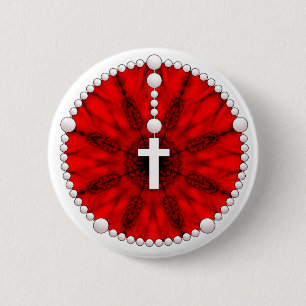 Badge Rond 5 Cm Receveur rouge de rêve de chapelet
