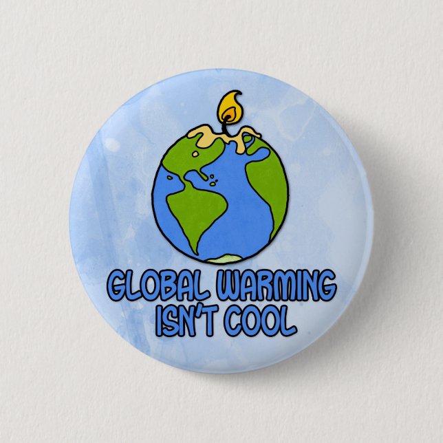 Badge Rond 5 Cm réchauffement climatique (Devant)