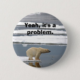 Badge Rond 5 Cm Réchauffement climatique