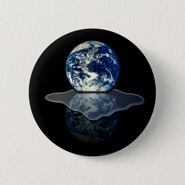 Badge Rond 5 Cm Réchauffement climatique I (Devant)