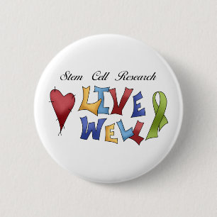 Badge Rond 5 Cm Recherche de cellule souche