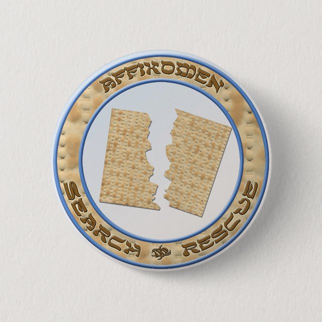 Badge Rond 5 Cm Recherche et délivrance d'Affikomen (Devant)