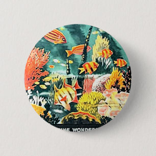 Badge Rond 5 Cm Récif coralien de grande barrière