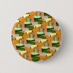 Badge Rond 5 Cm Récolte Motif d'automne