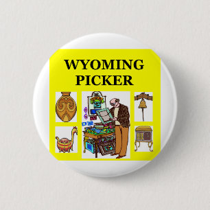 Badge Rond 5 Cm Récolteuse du WYOMING