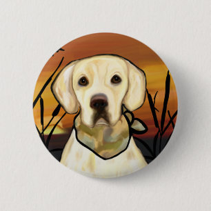 BADGE ROND 5 CM RÉCUPÉRATION DU LABRADOR JAUNE