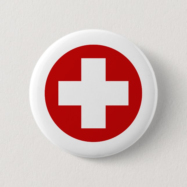 Badge Rond 5 Cm Récupération suisse Roundell de secours de (Devant)