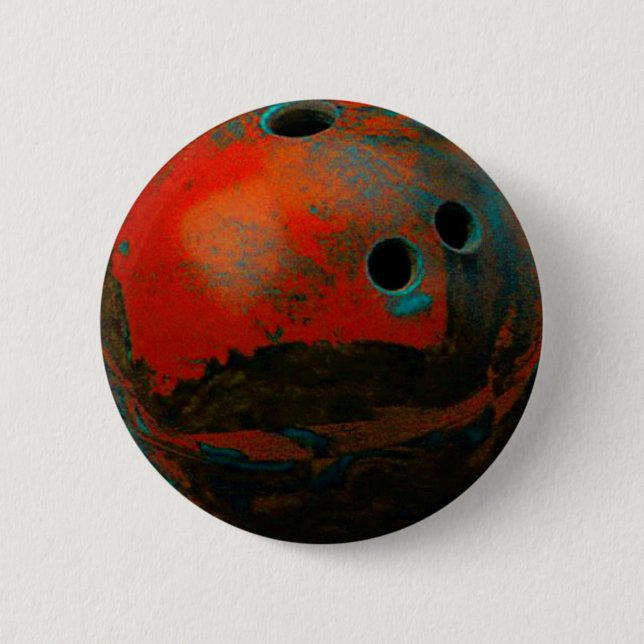 Badge Rond 5 Cm Red Bowling Ball Customise It (Devant)