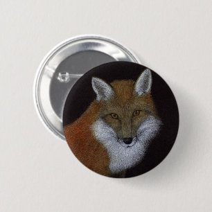 Badge Rond 5 Cm Red Fox