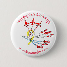 Red Jet Avions 9e insigne d'anniversaire