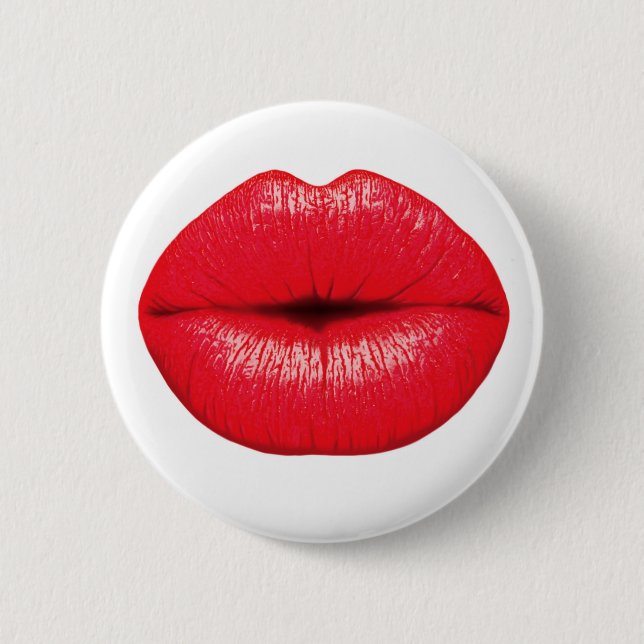 Badge Rond 5 Cm Red Lipstick - Marilyn Monroe Style (Devant)