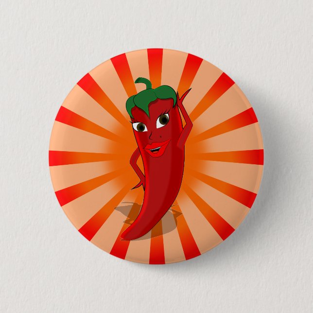 Badge Rond 5 Cm Red Pepper Superstar (Devant)