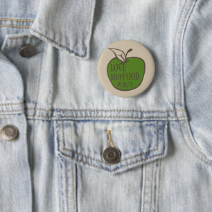 Badge Rond 5 Cm Réduire les déchets alimentaires