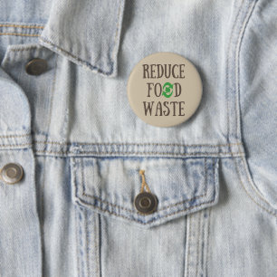Badge Rond 5 Cm Réduire les déchets alimentaires
