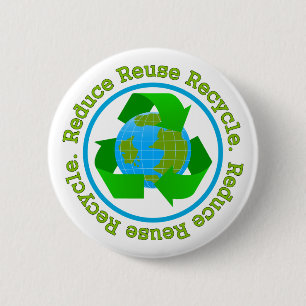 Badge Rond 5 Cm Réduisez la réutilisation réutilisent v2
