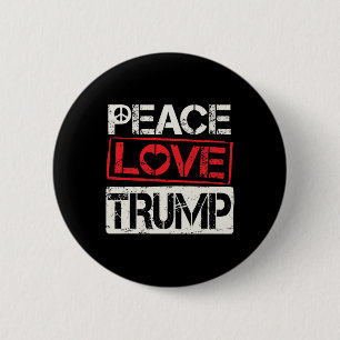 Badge Rond 5 Cm Réélection de Trump Paix Amour Trump 