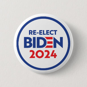Badge Rond 5 Cm Réélire Biden