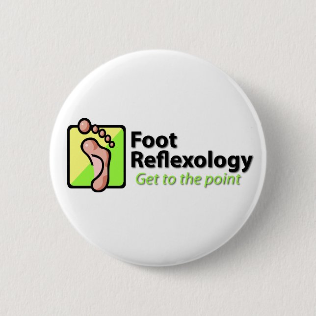 Badge Rond 5 Cm Réflexologie des pieds (Devant)