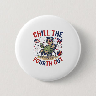 Badge Rond 5 Cm Refroidir le quatrième Turtle T-shirt de vacances