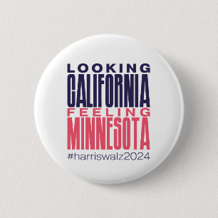 Badge Rond 5 Cm Regard Californie Feing Minnesota Button