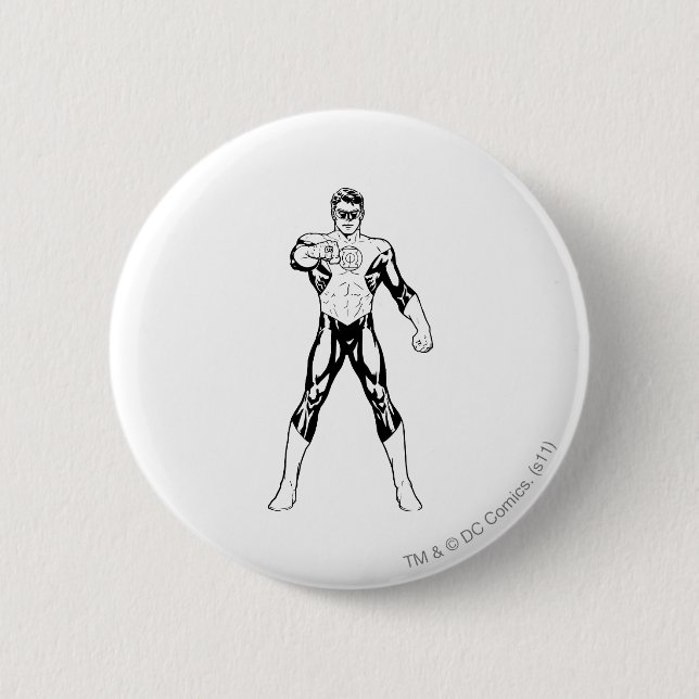 Badge Rond 5 Cm Regard noir et blanc en avant (Devant)